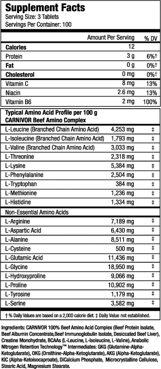 MuscleMeds Carnivor Beef Aminos 